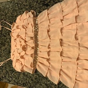 Forever 21 Dress- Ruffles, Blush coloring!